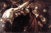 SERODINE, Giovanni Parting of Sts Peter and Paul Led to Martyrdom set oil on canvas